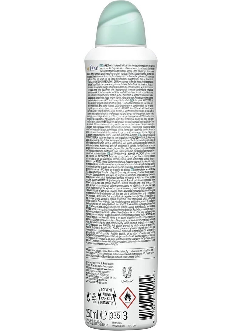 Dove Go Fresh Pear & Aloe Vera Antiperspirant Deodorant Spray 6 x 250ml - Image 4